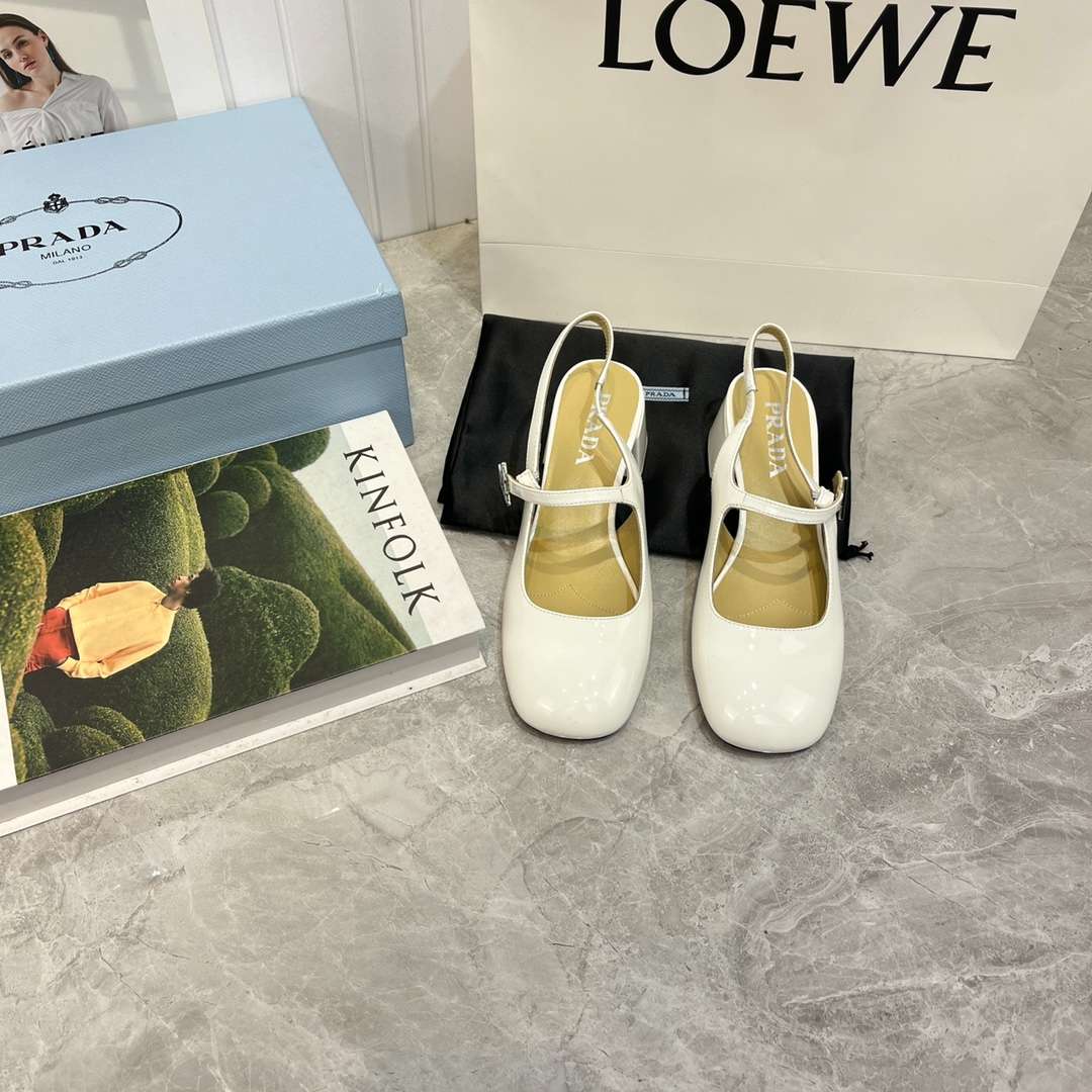 Pra*a Slingback Exull Pumps White For Women