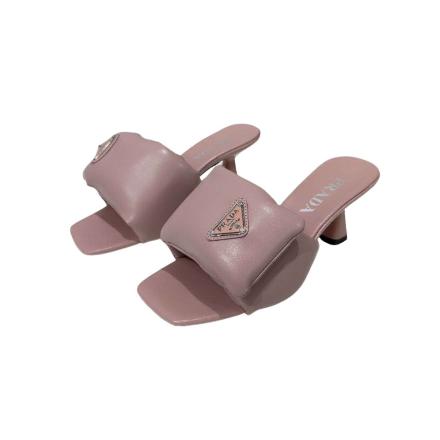 Pra*a Soft Padded Nappa Sandals Pink For Women