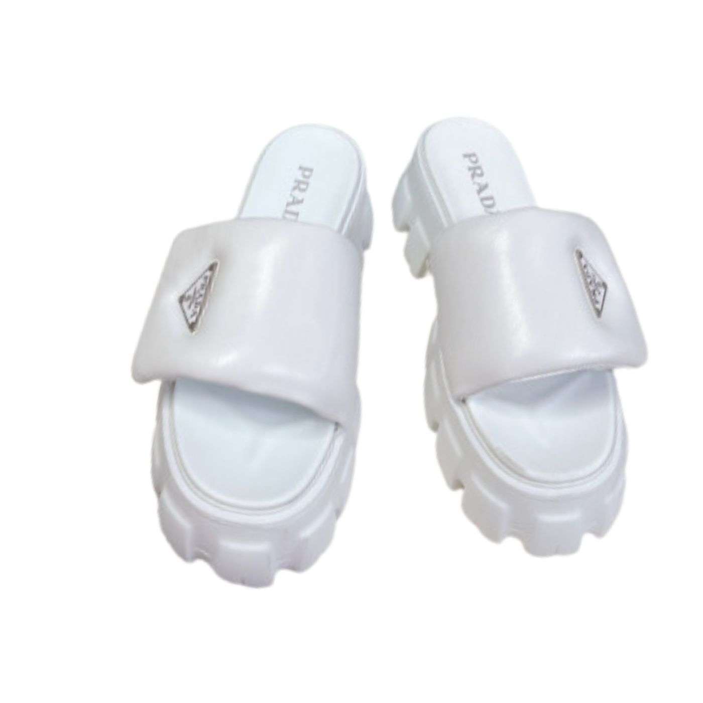 Pra*a Soft Padded Slides White For Women