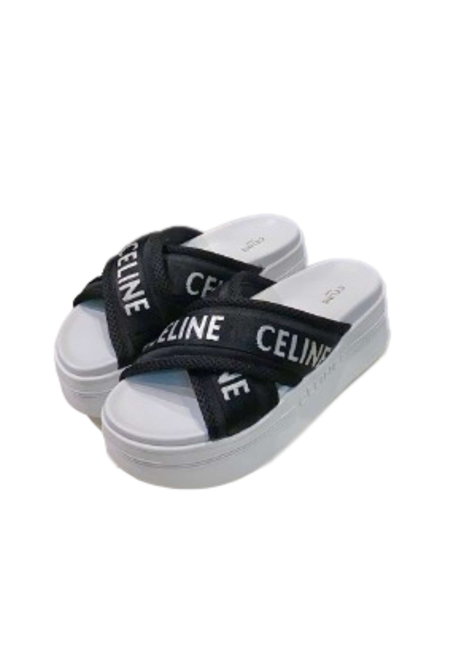 Ce1i*e Block Slide In Mesh And Textile With Ce1i*e Jacquard White For Women