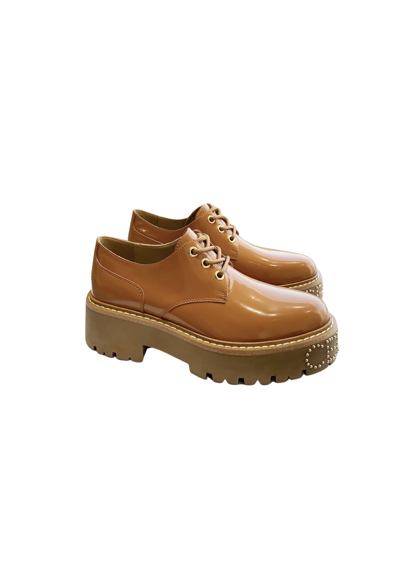 Ce1i*e Bulky Derby With Studded Outsole Brown For Women