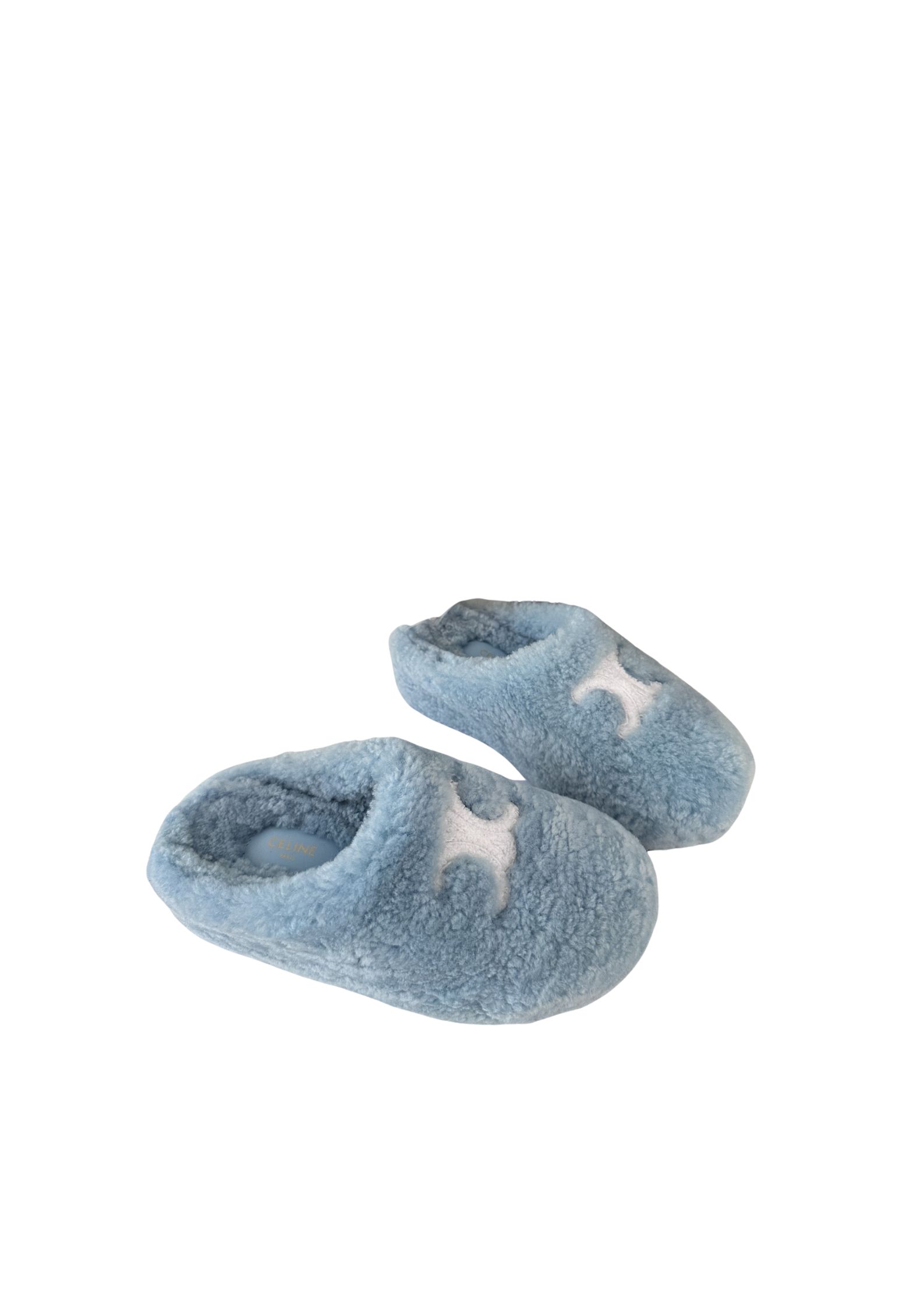Ce1i*e Ce1i*e Fur Mule In Shearling Blue For Women