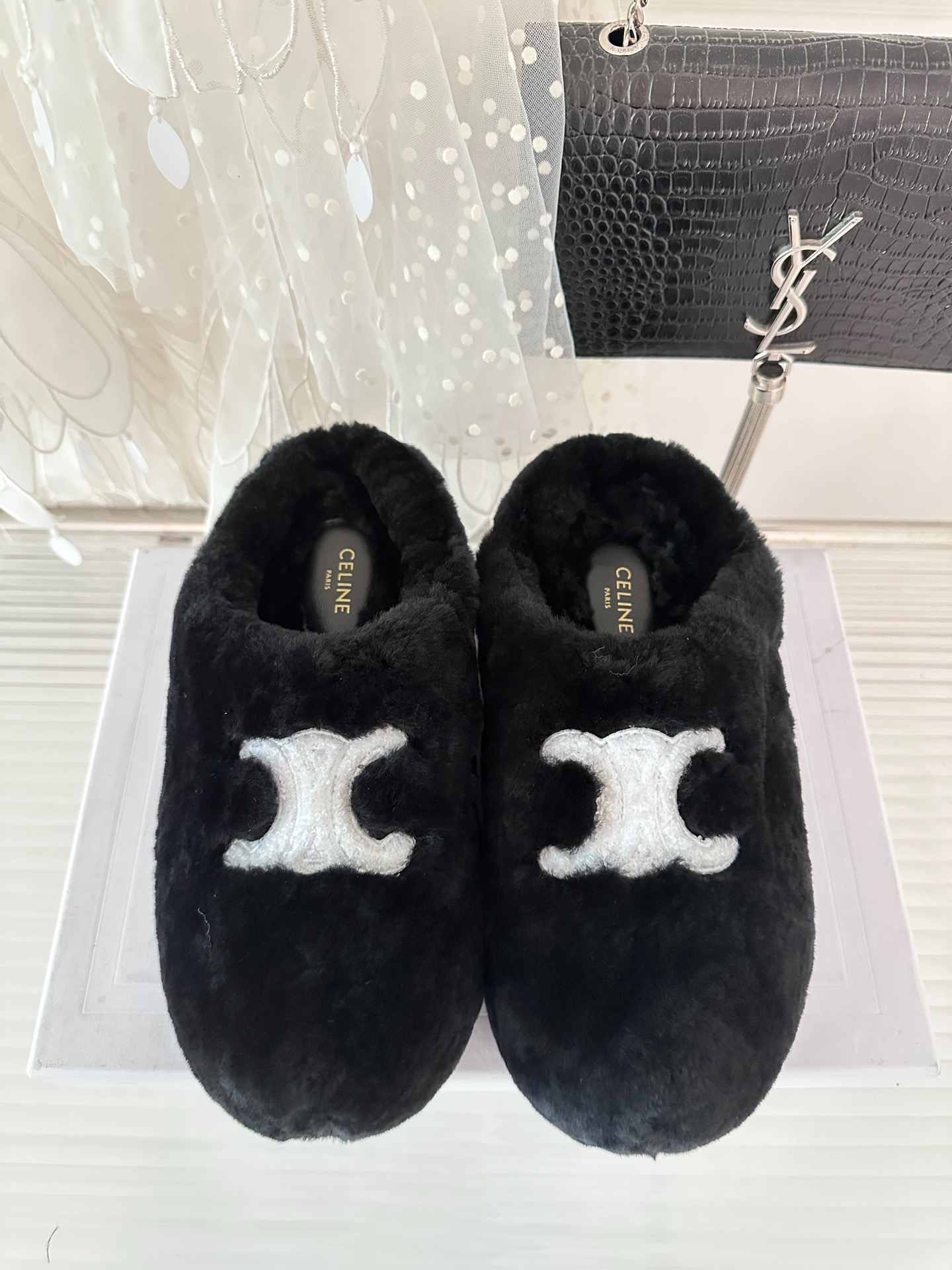 Ce1i*e Ce1i*e Fur Mule In Shearling Black For Women