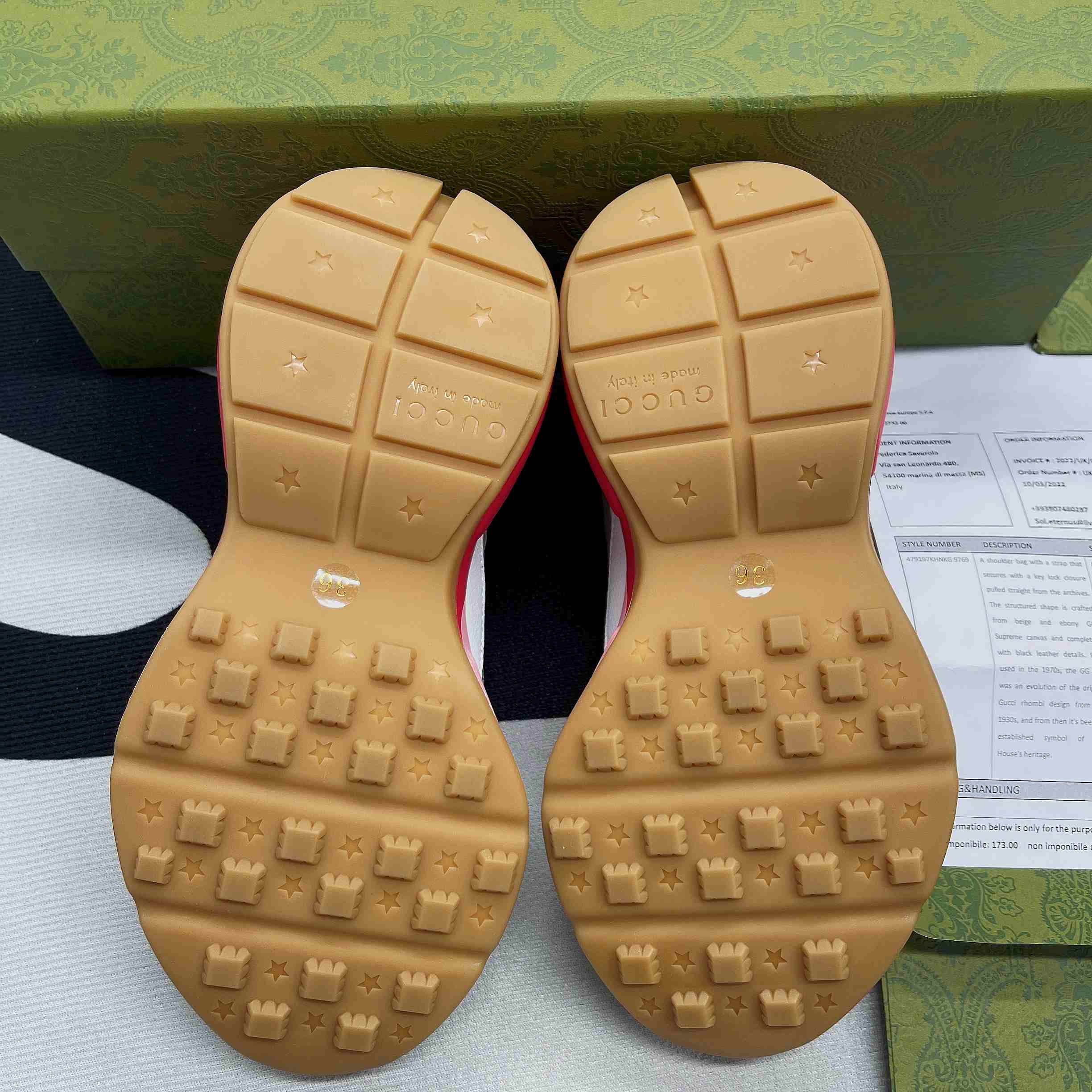 Gvc*1 GG Rhyton Sneaker Pink And Red For Men