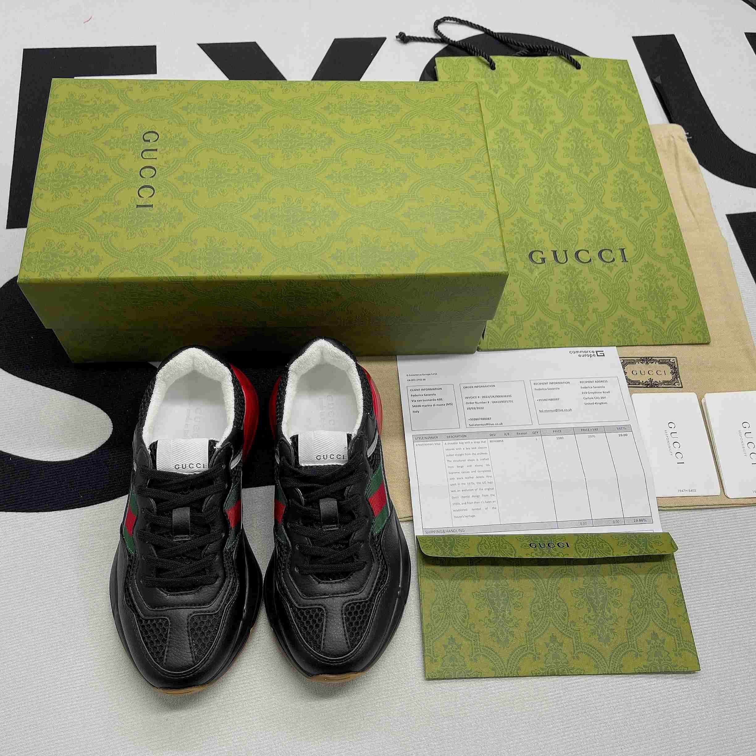 Gvc*1 GG Rhyton Sneaker Black For Men