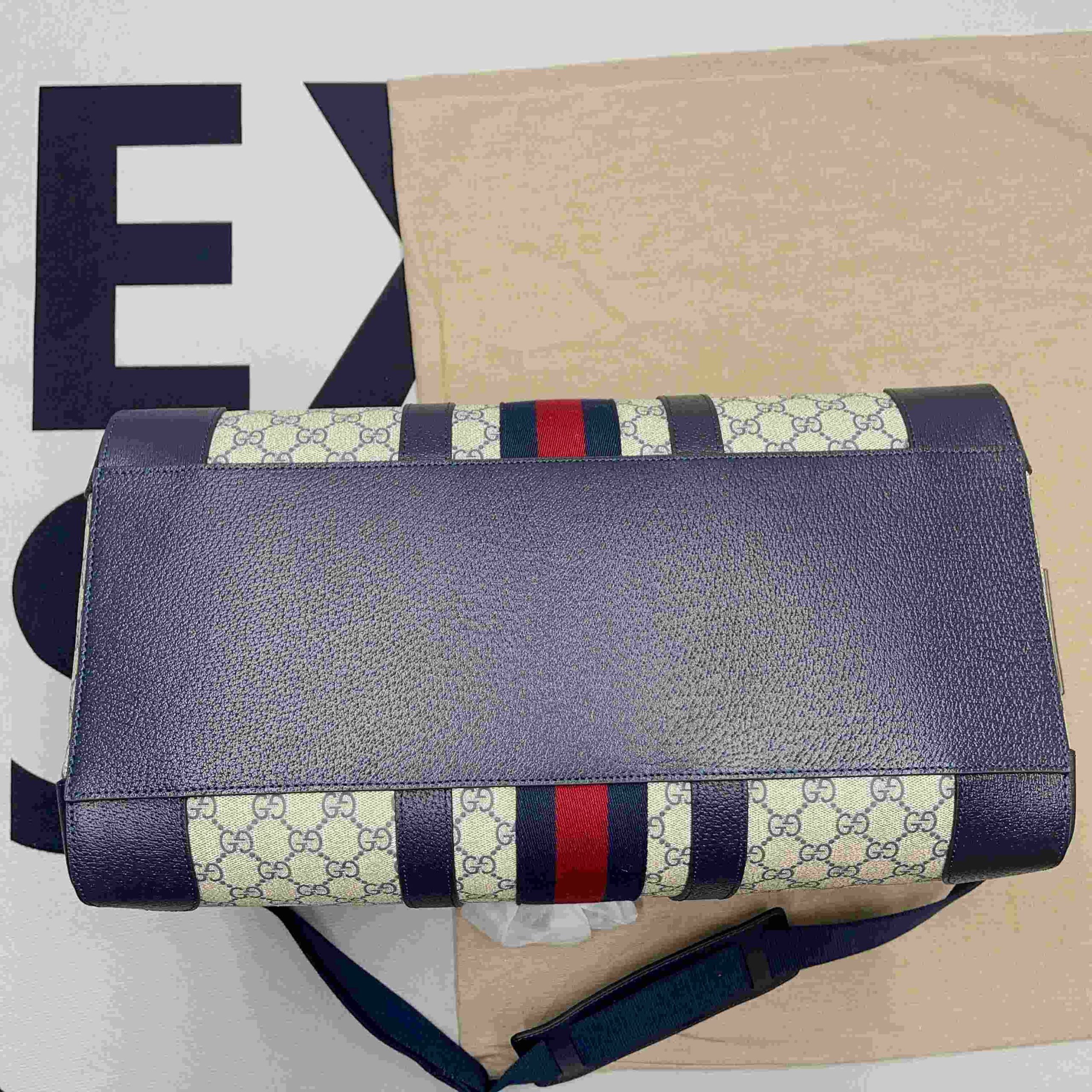 Gvc*1 Savoy Small Duffle Bag Blue/Black 17.7 in/45 cm 724642 9C2SN 4076