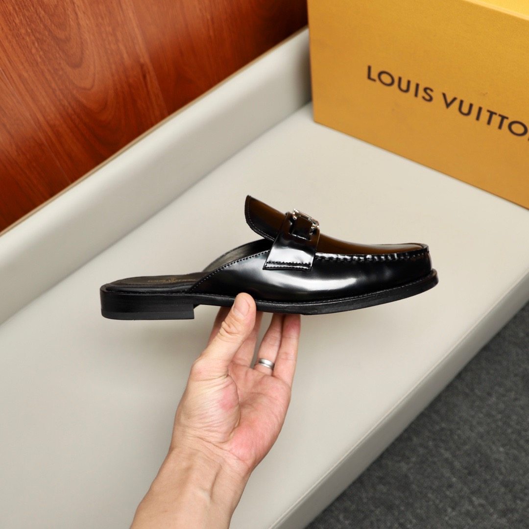 L0vis Vvtt0n Major Open Back Loafer Black For Men