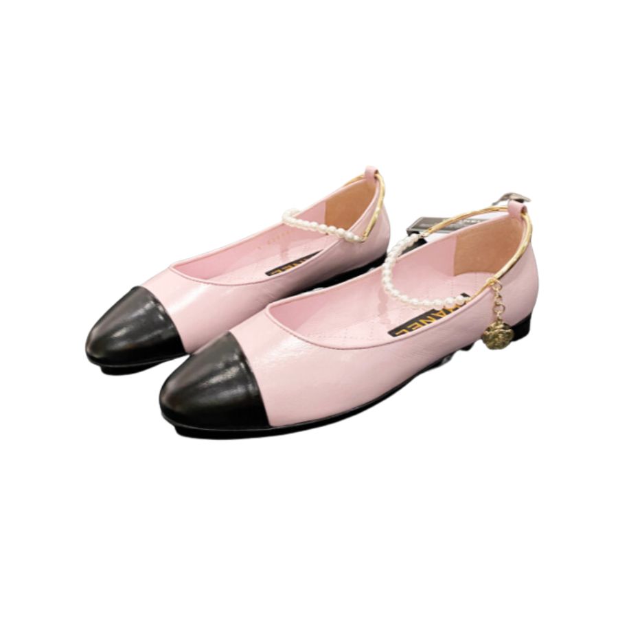Ch**el Ballerina Logo Shoes Pink For Women