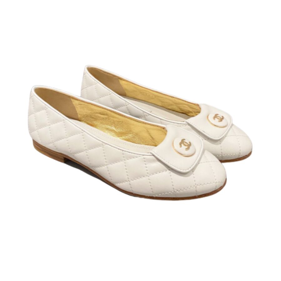 Ch**el Ballet Flats White For Women