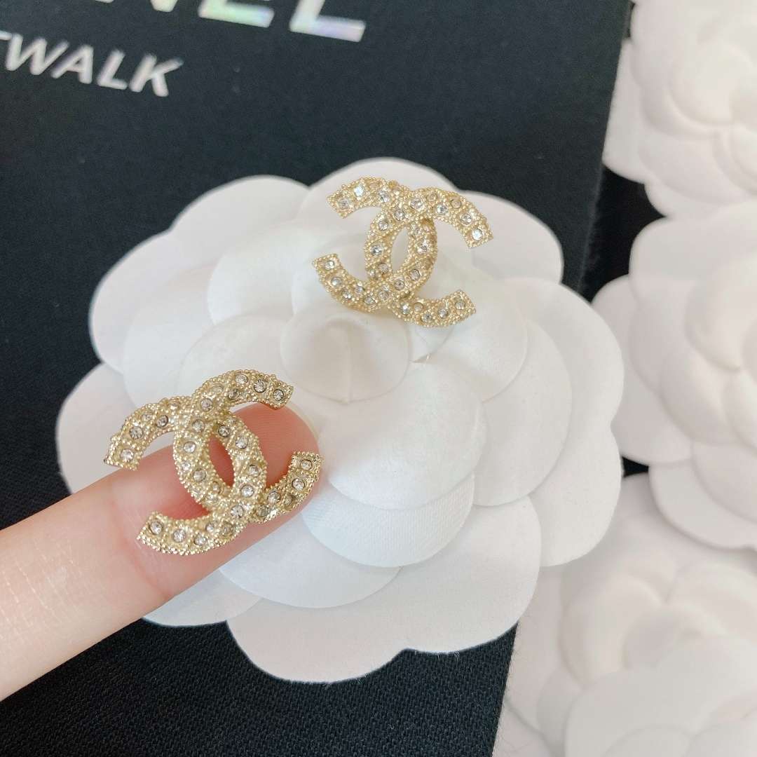 Ch**el D1am0nd Earrings Gold For Women