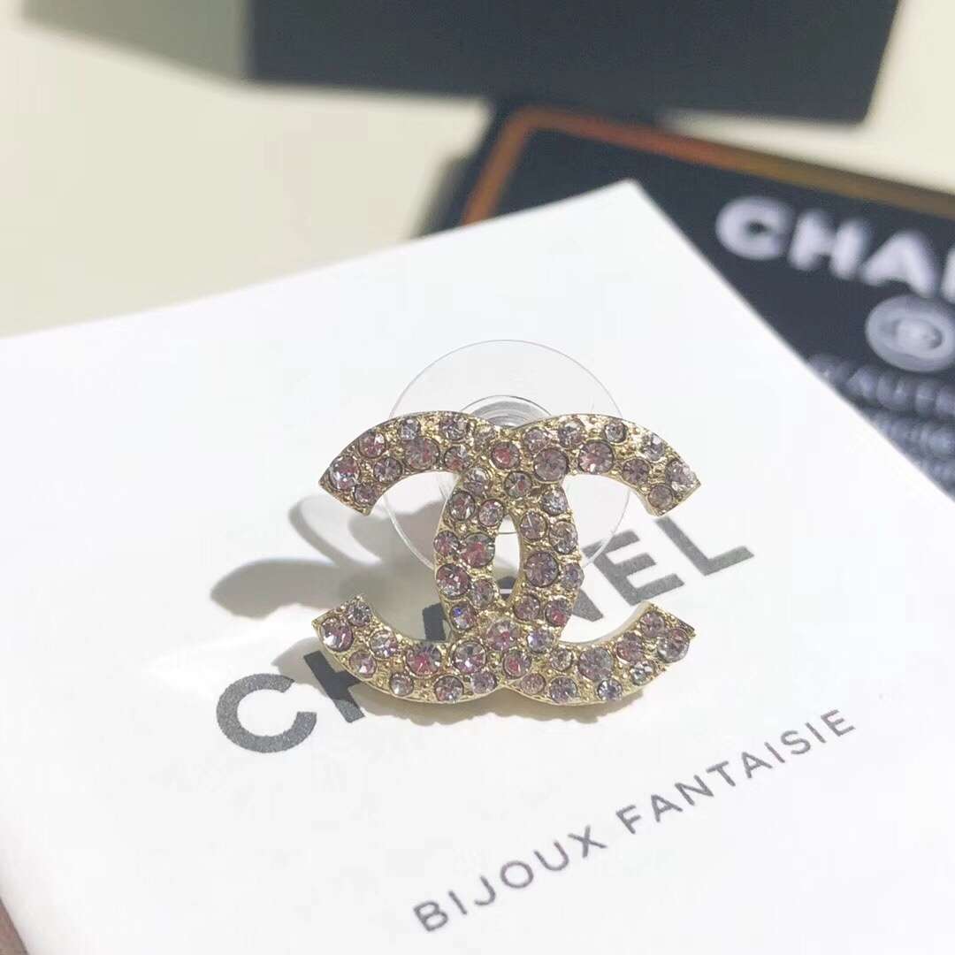 Ch**el D1am0nd Earrings Gold For Women