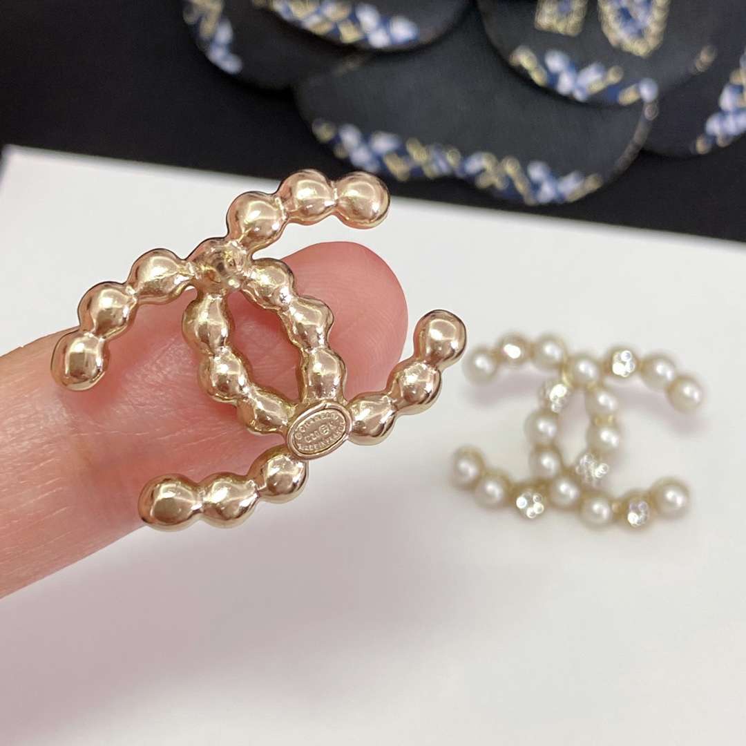 Ch**el Letter C Earrings Gold For Women