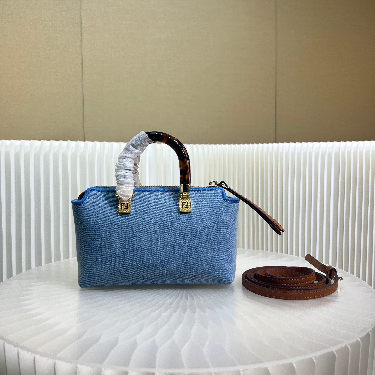 F**di By The Way Mini Bag Blue For Women 18cm / 17.1in