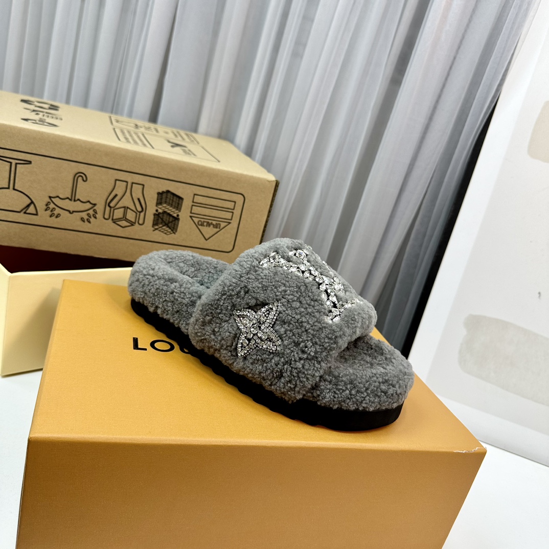 L0vis Vvtt0n Paseo Flat Comfort Mule Grey For Women