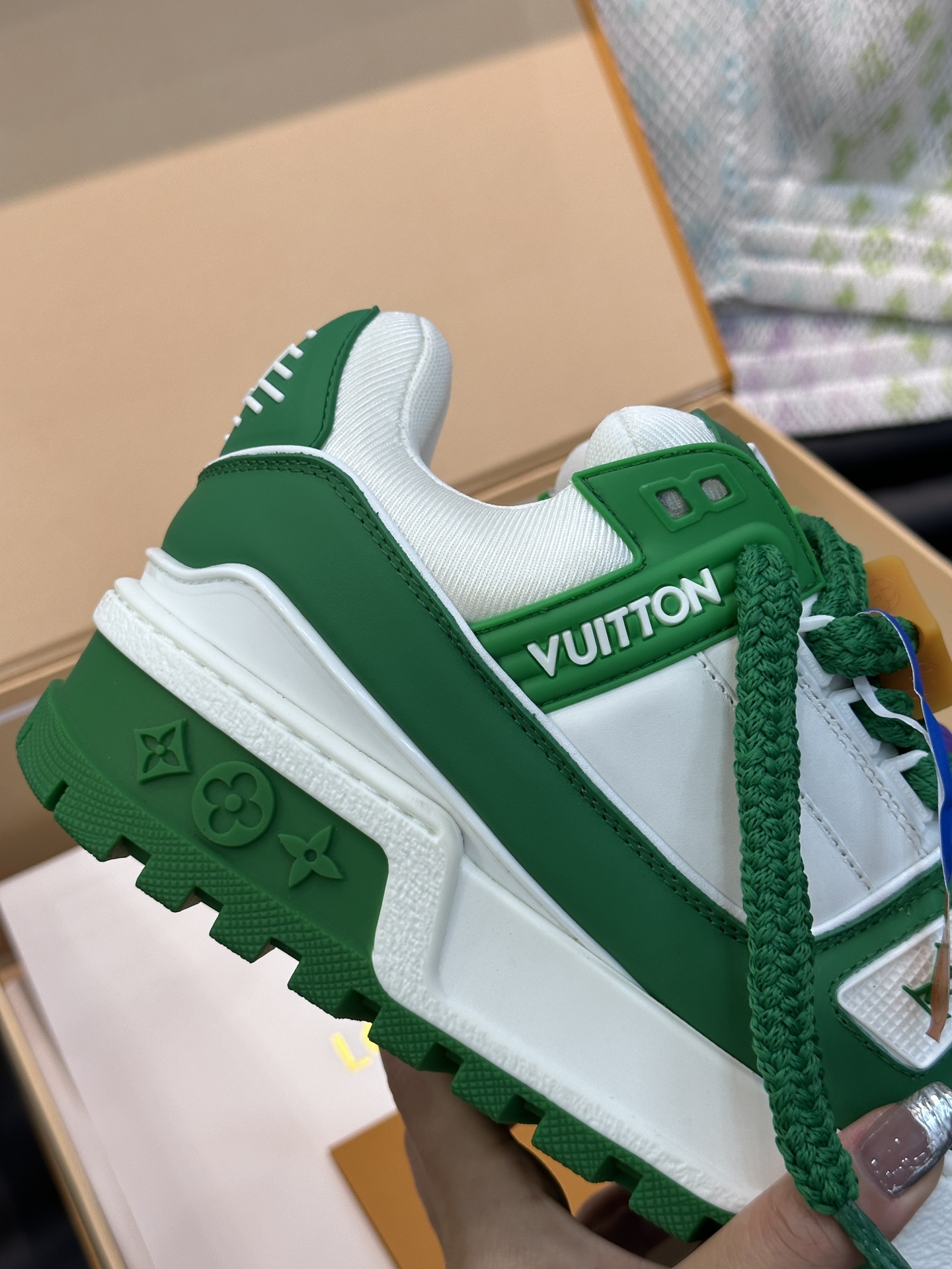 L0vis Vvtt0n Trainer Maxi Sneaker LV Green For Women