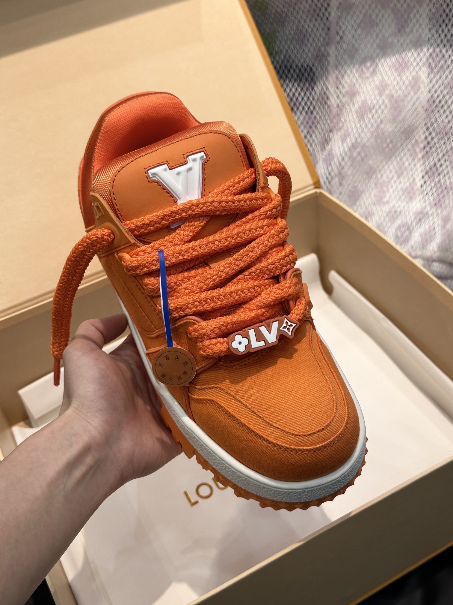 L0vis Vvtt0n Trainer Maxi Sneaker LV Orange For Women