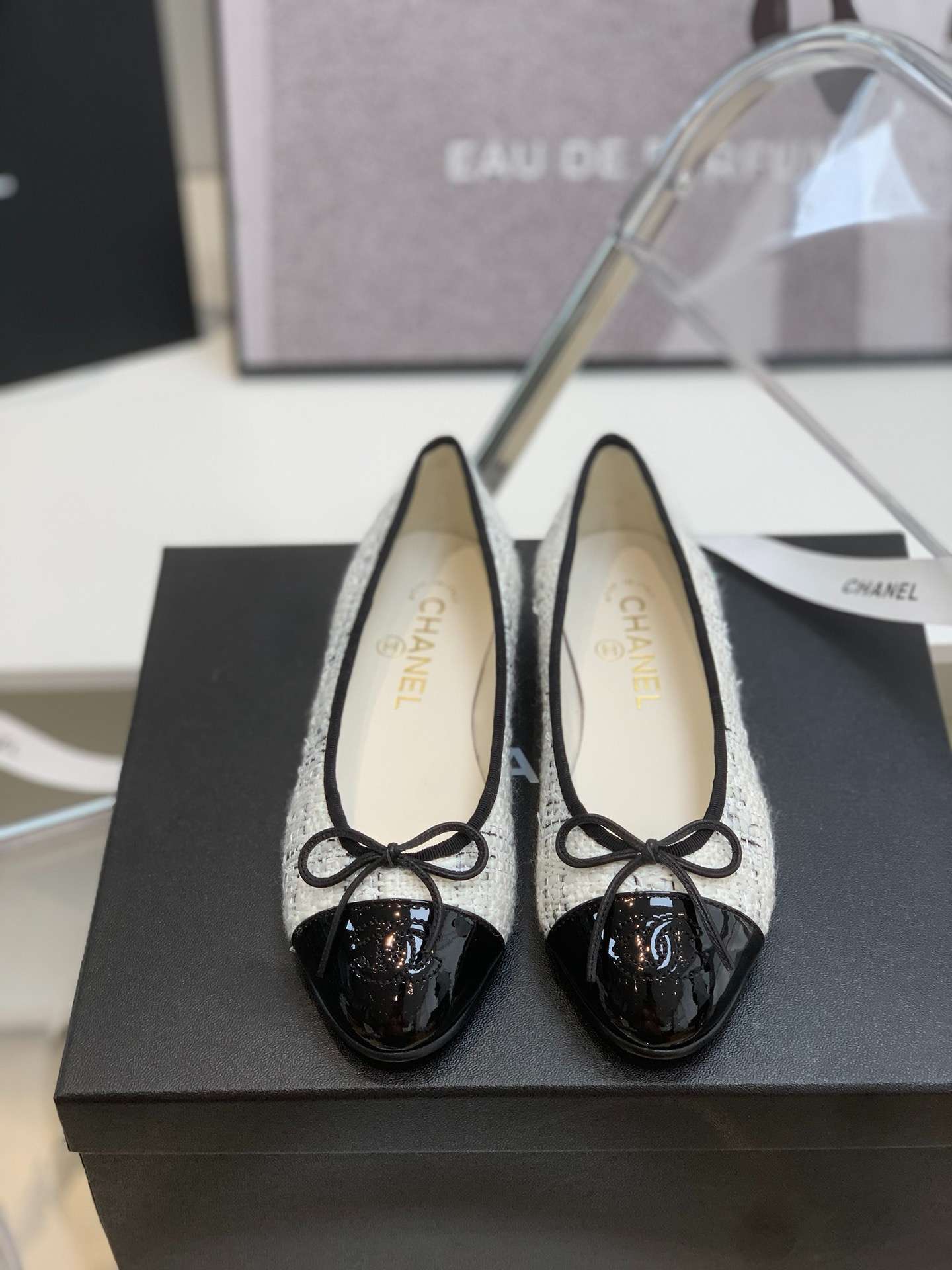 Ch**el Ballet Flats White For Women