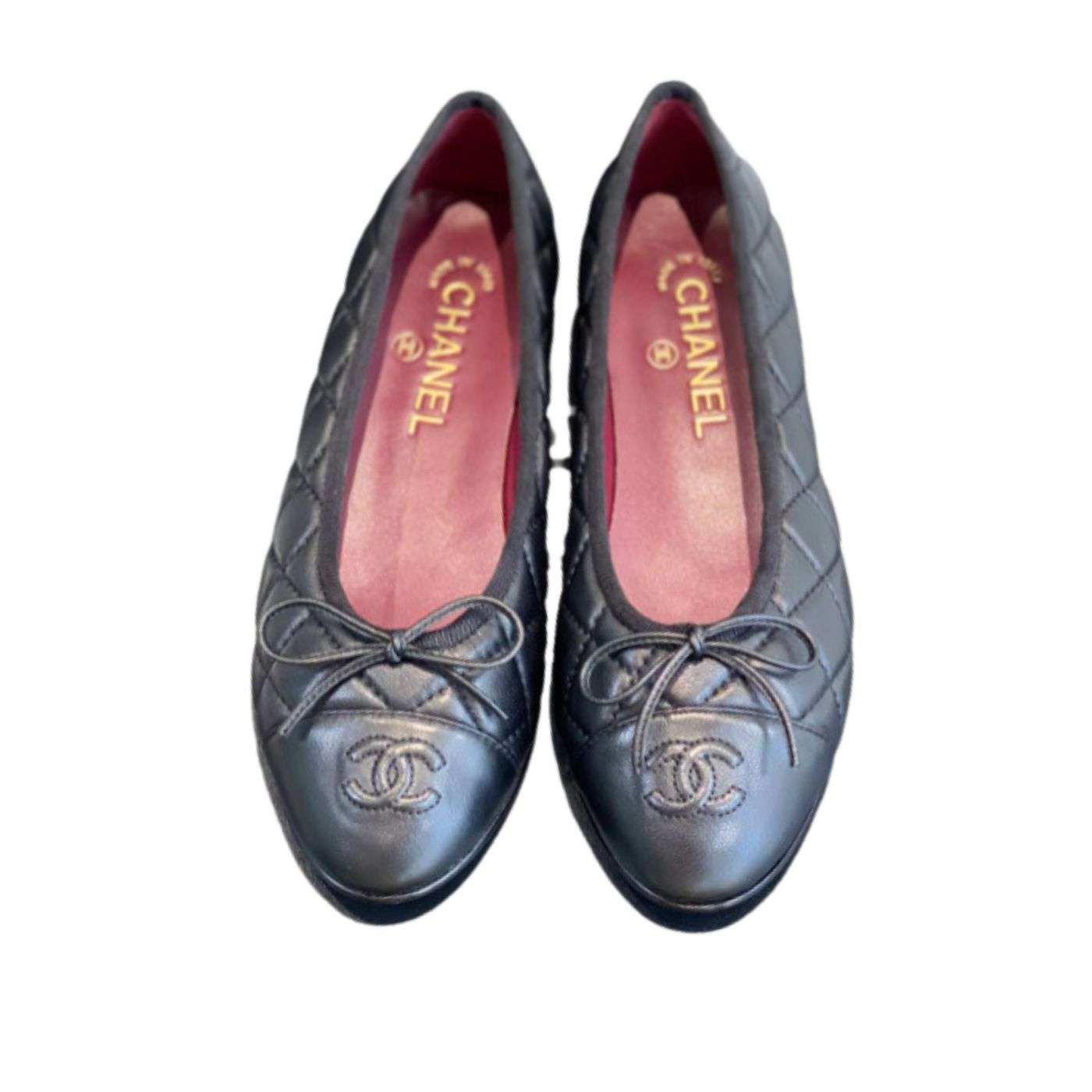 Ch**el Ballet Flats Black For Women
