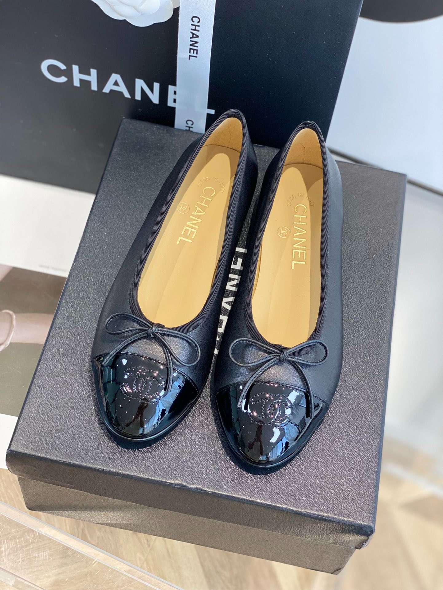 Ch**el Ballet Flats Black For Women G02819 Y01552 94305