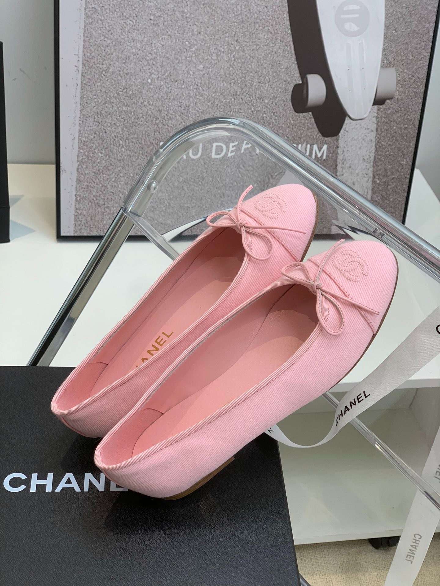 Ch**el Ballet Flats Pink For Women