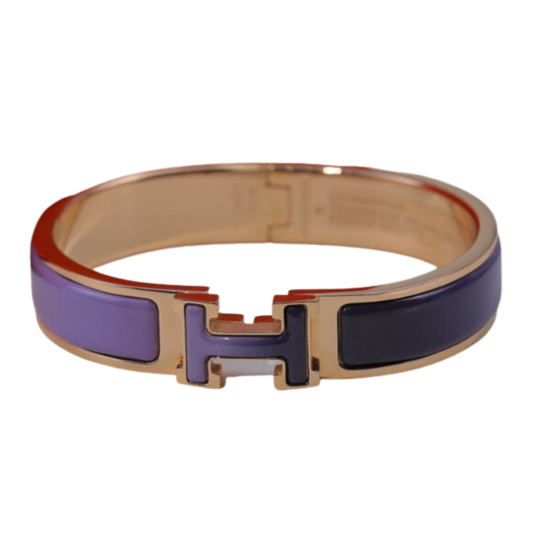 H**me5 Clic Enameled H Bracelet Purple For Women
