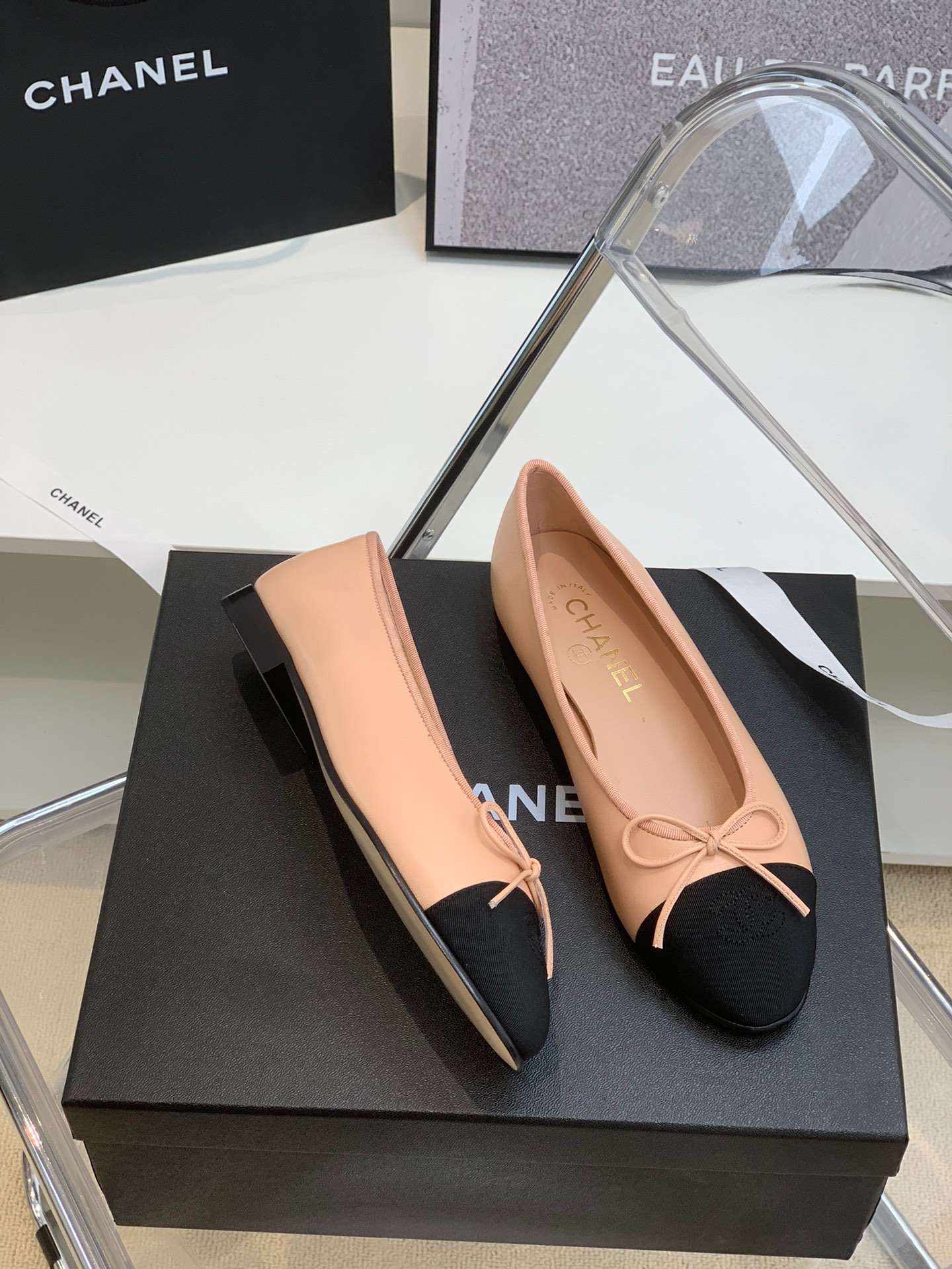 Ch**el Ballet Flats Pink For Women