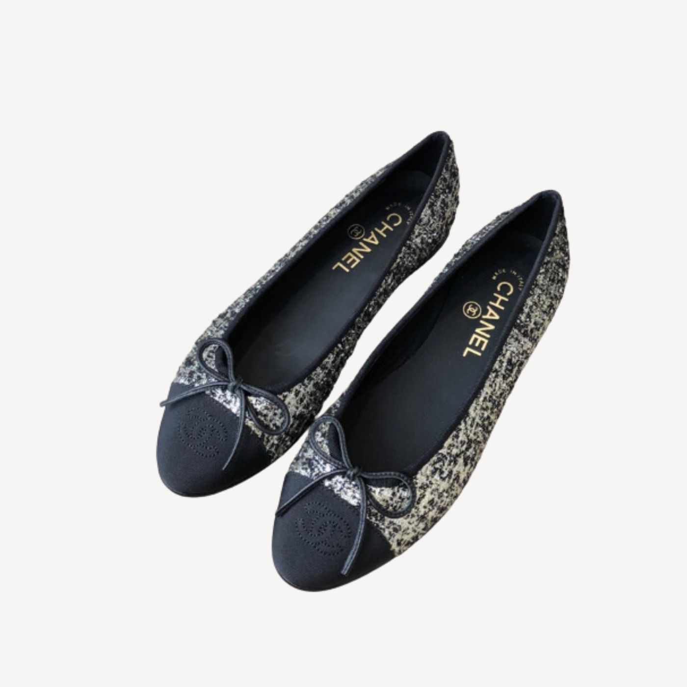 Ch**el Ballet Flats Black For Women