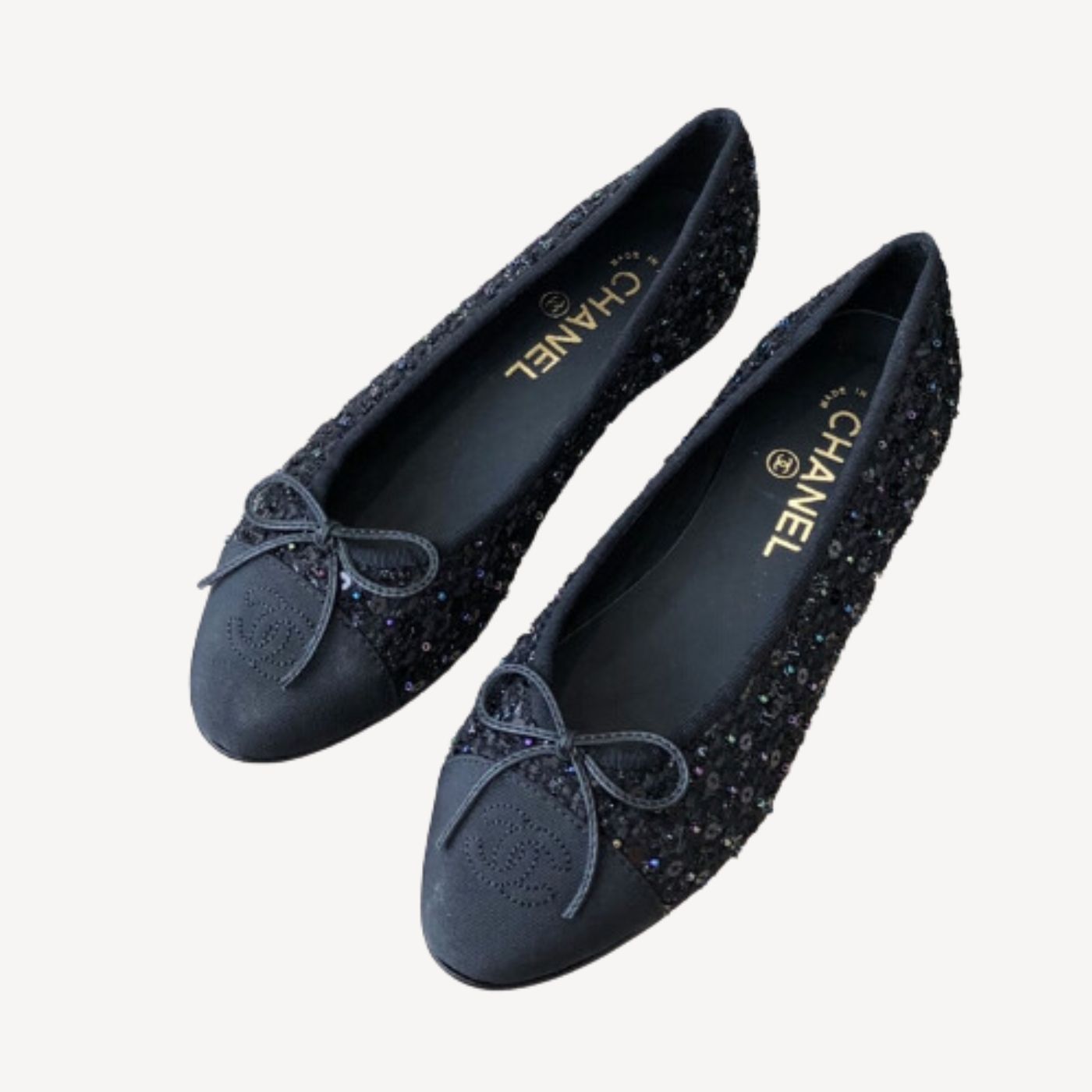 Ch**el Ballet Flats Black For Women