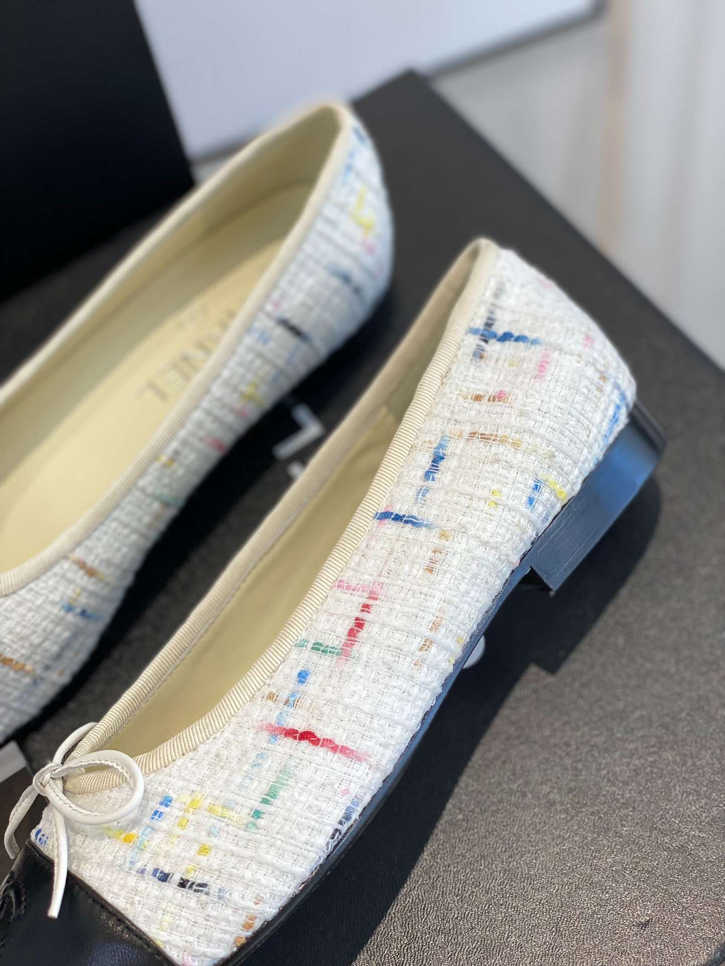 Ch**el Ballet Flats White For Women