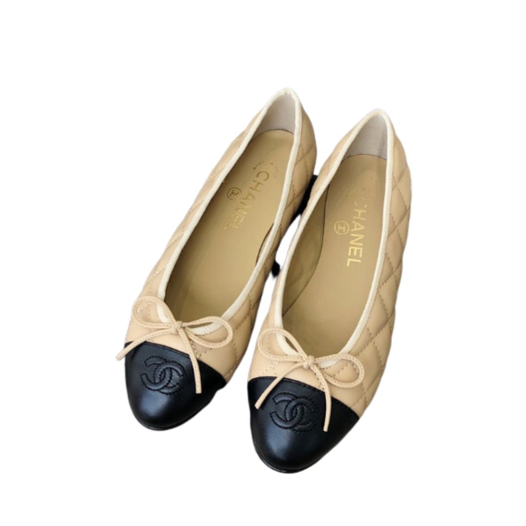 Ch**el Ballet Flats Beige For Women