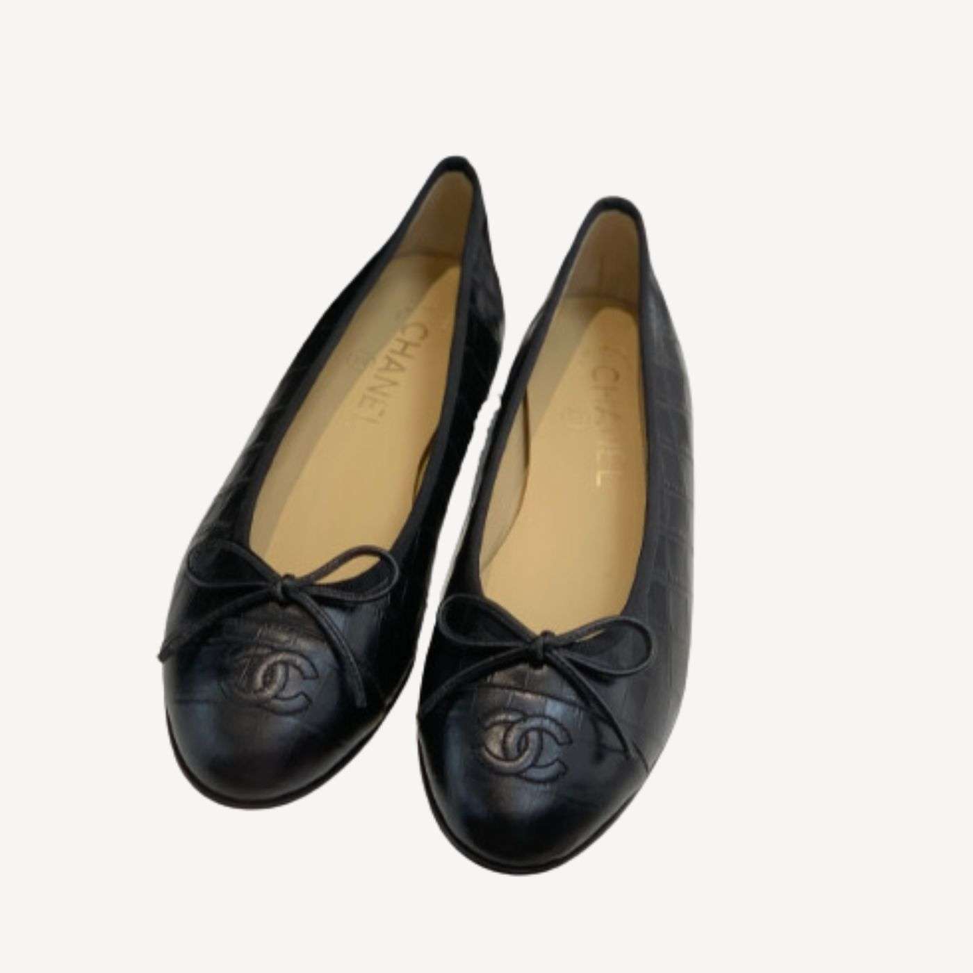 Ch**el Ballet Flats Black For Women