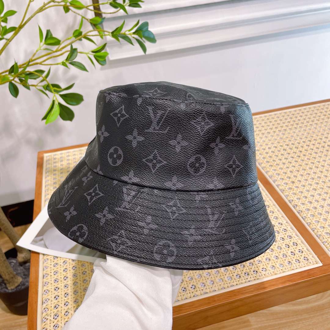 L0vis Vvtt0n Monogram Bucket Hat Black For Women