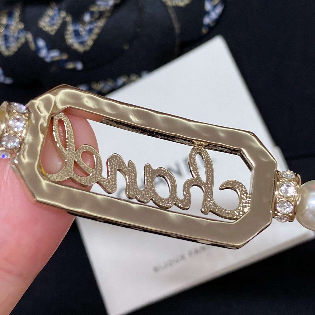 Ch**el Letter Necklace White For Women