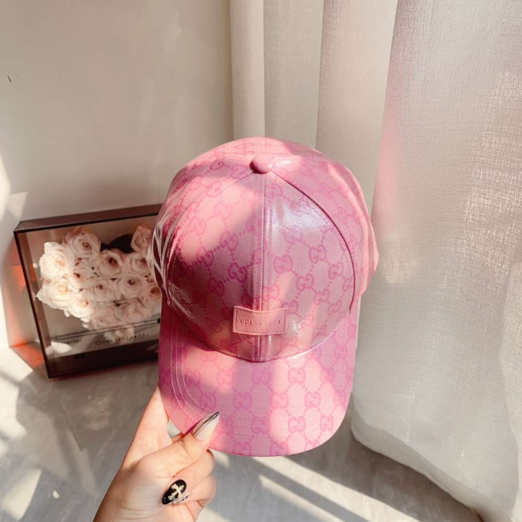 Gvc*1 GG Canvas Baseball Hat Pink For Women
