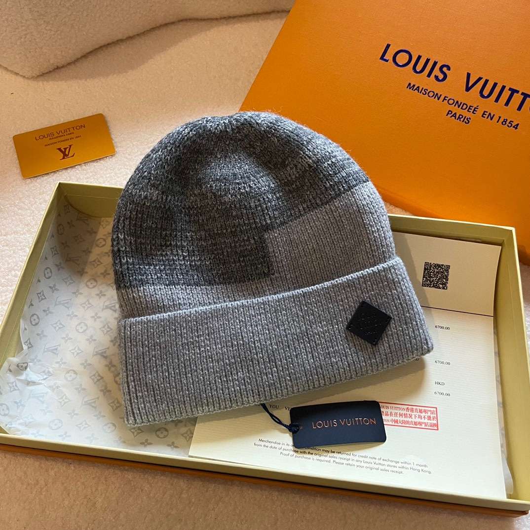 L0vis Vvtt0n Neo Petit Damier Beanie Grey For Women