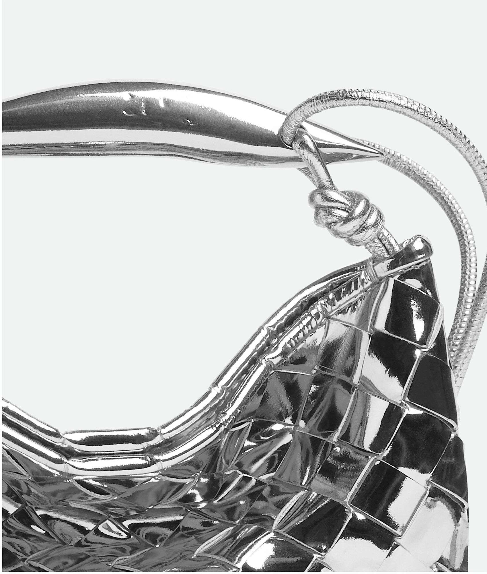 B0tt*ga Ven*ta Mini Sardine Silver Bag 744267V3QM28140- 7.9 Inches/ 20 Cm