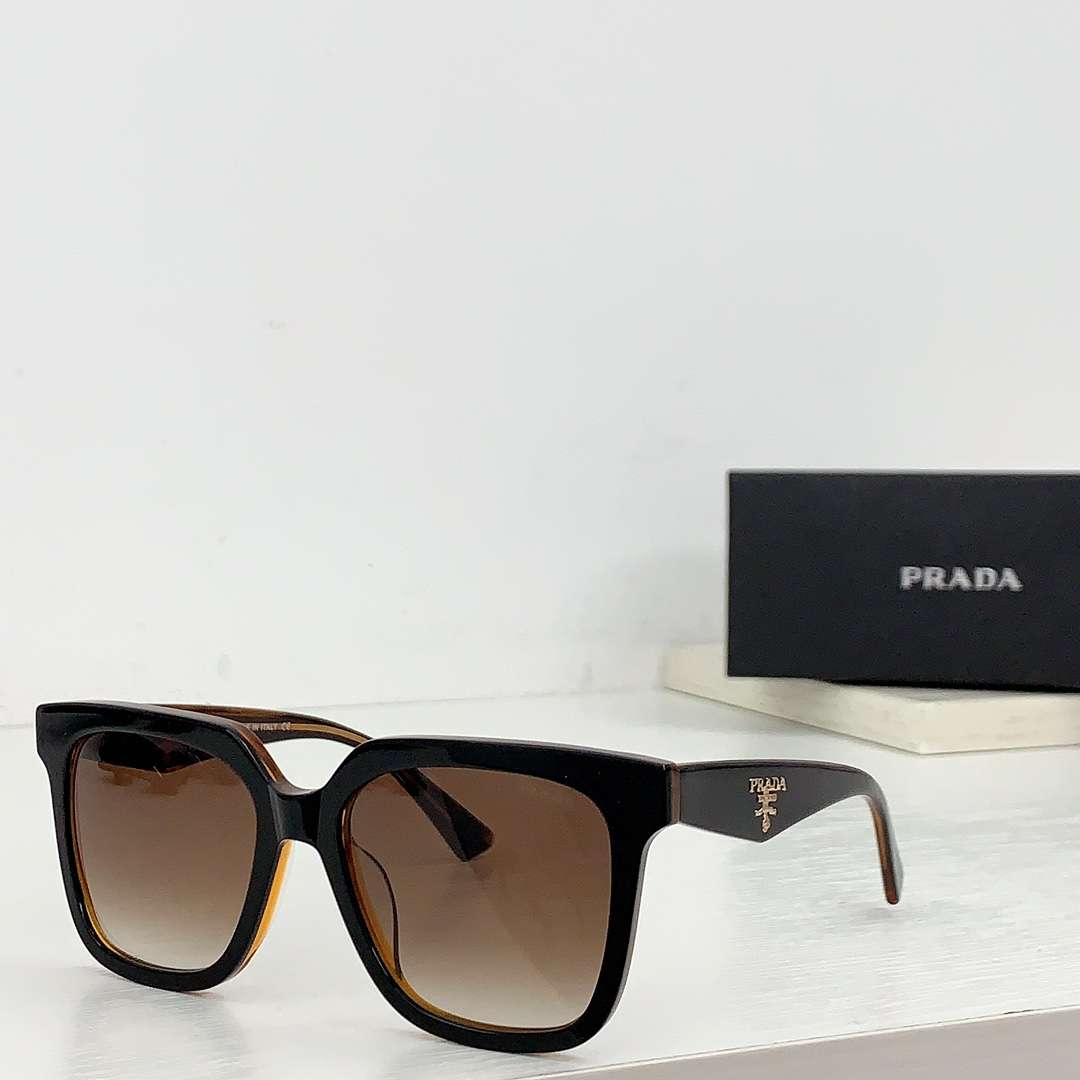 Pra*a Sunglasses Squares Gradient Brown For Women