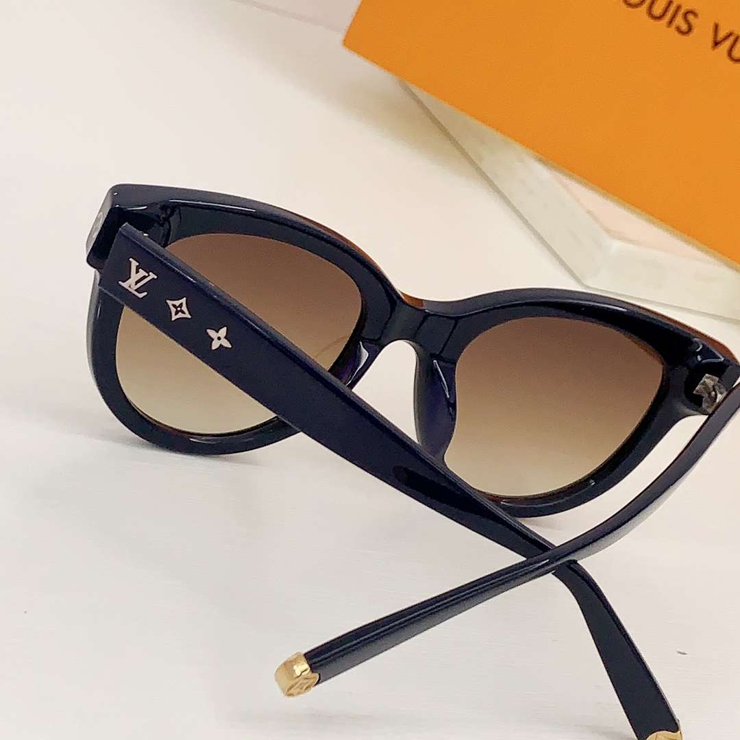 L0vis Vvtt0n Monogram Round Sunglasses Black For Women