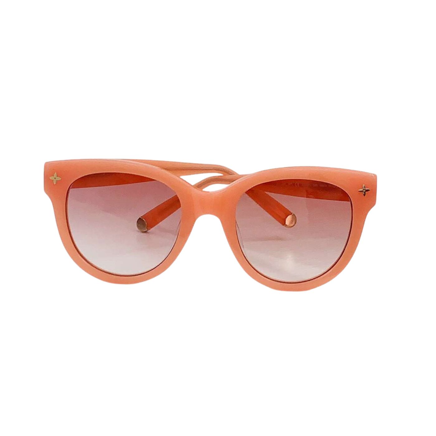 L0vis Vvtt0n Monogram Round Sunglasses Orange For Women