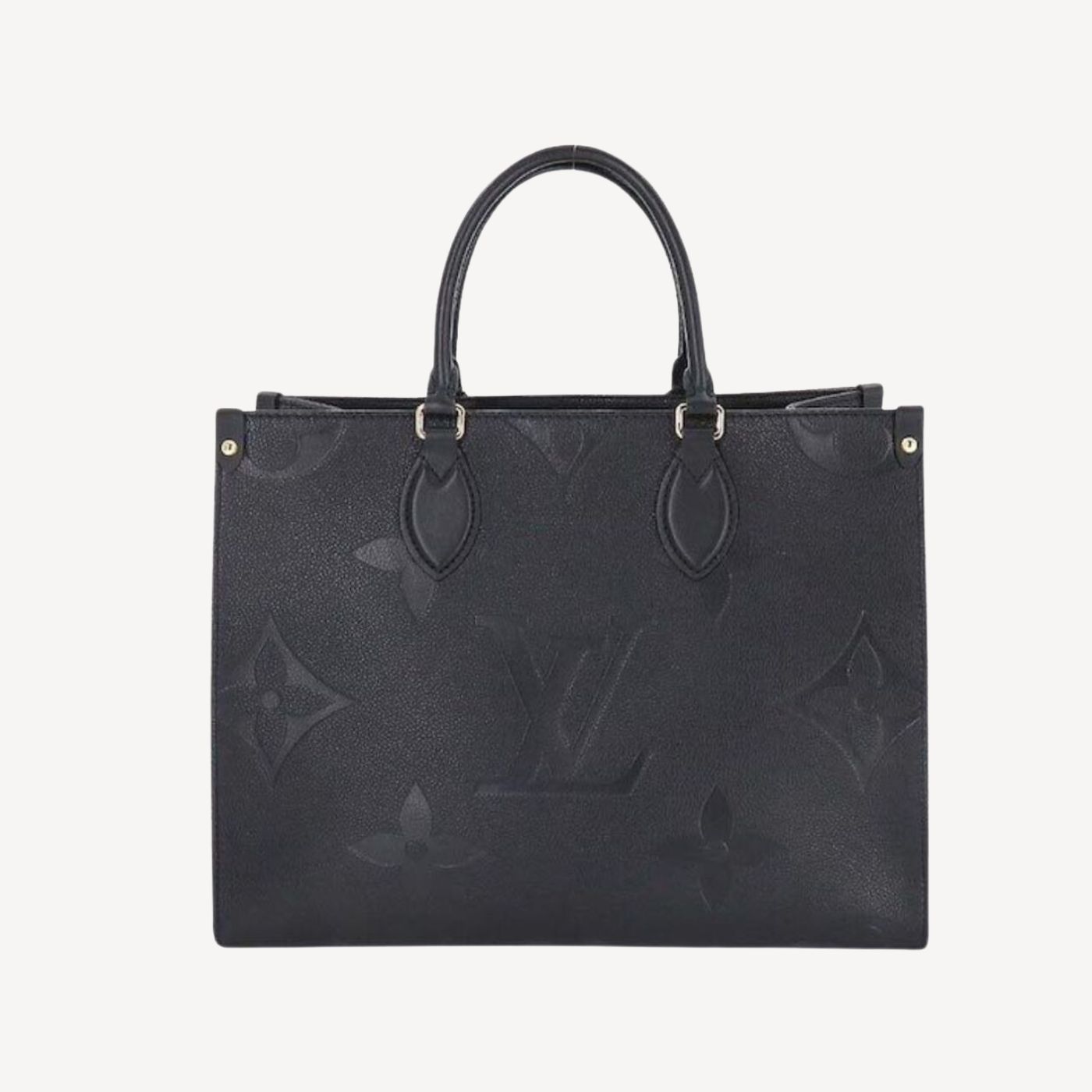 L0vis Vvtt0n Onthego MM Monogram Empreinte Tote Bag Black For Women 35cm LV M45595