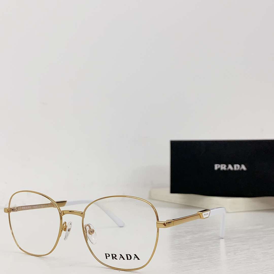 Pra*a Round Glasses Gold For Women