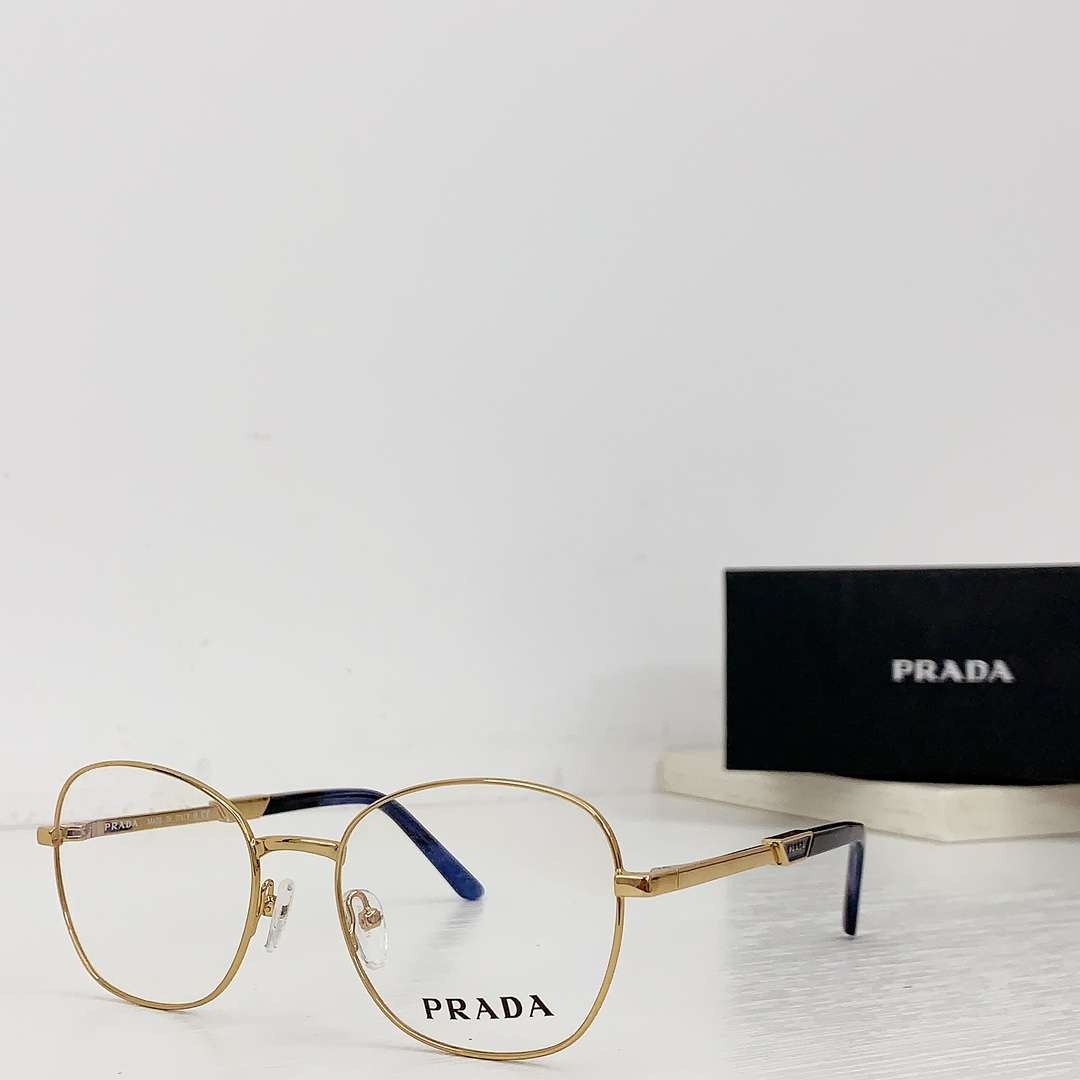 Pra*a Round Glasses Gold For Women