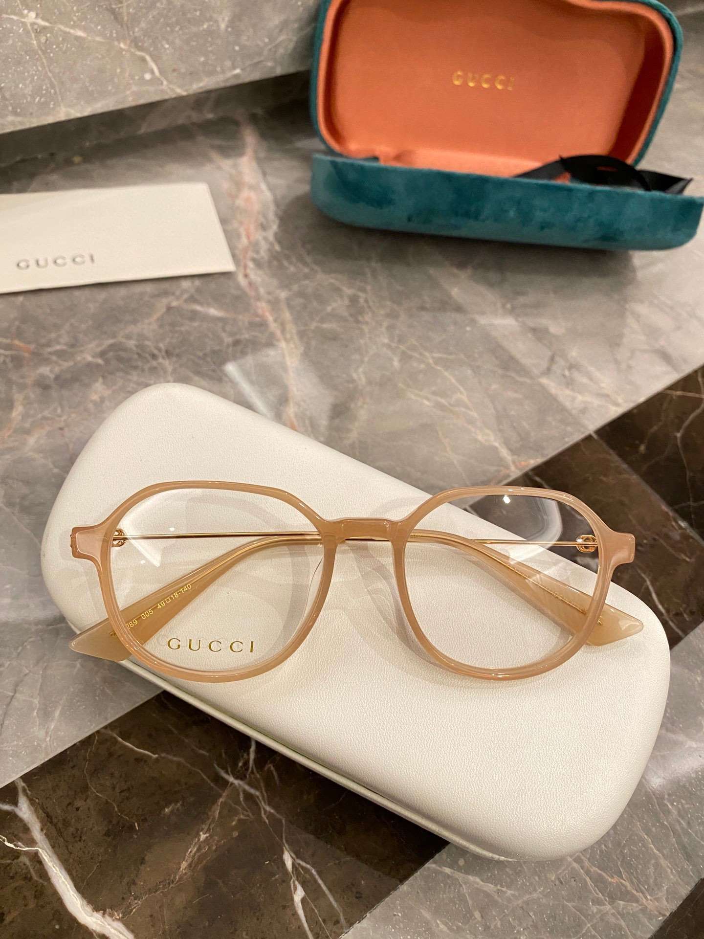 Gvc*1 Round Frame Flat Sunglasses Beige For Women