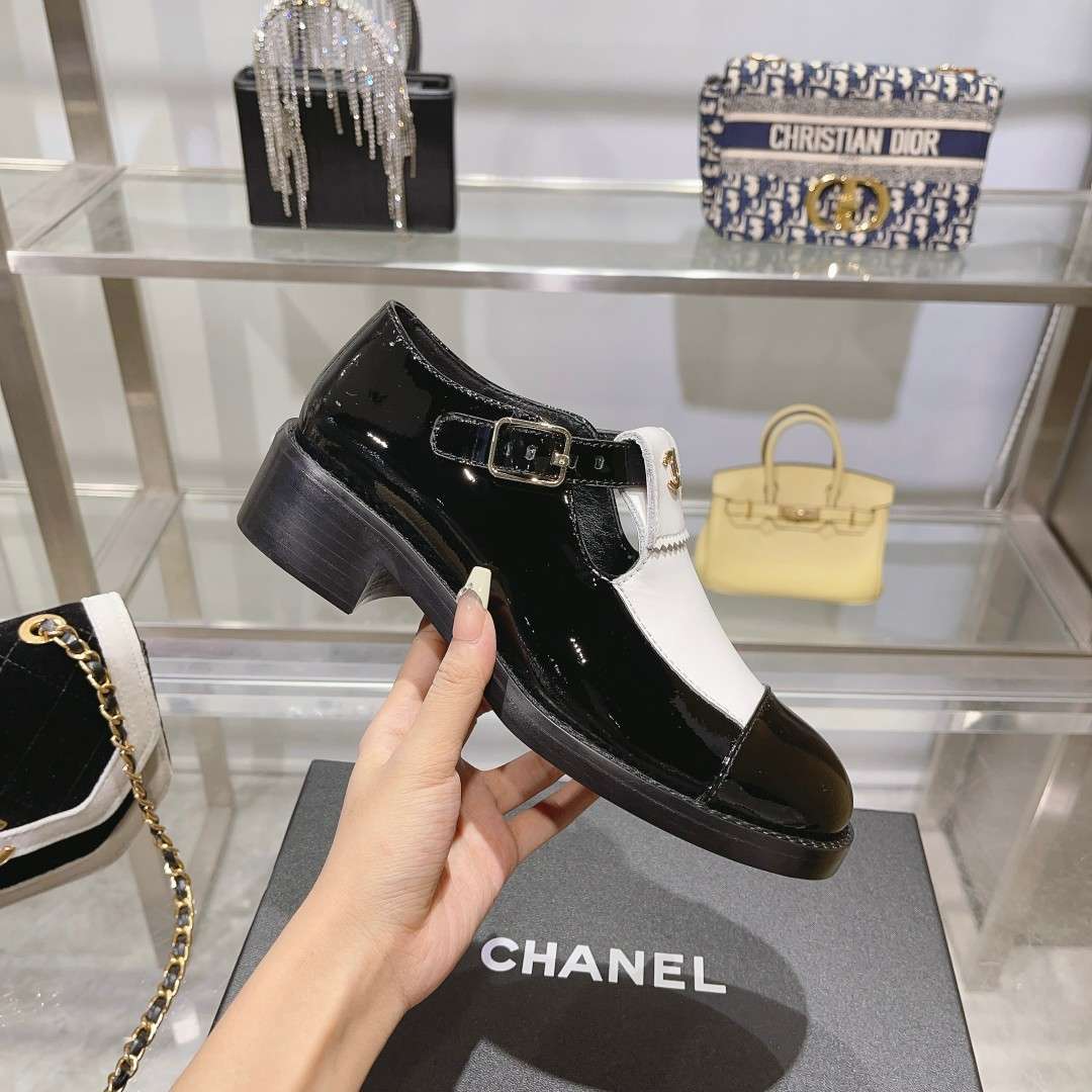 Ch**el Mary Jane Loafers Hidden White For Women