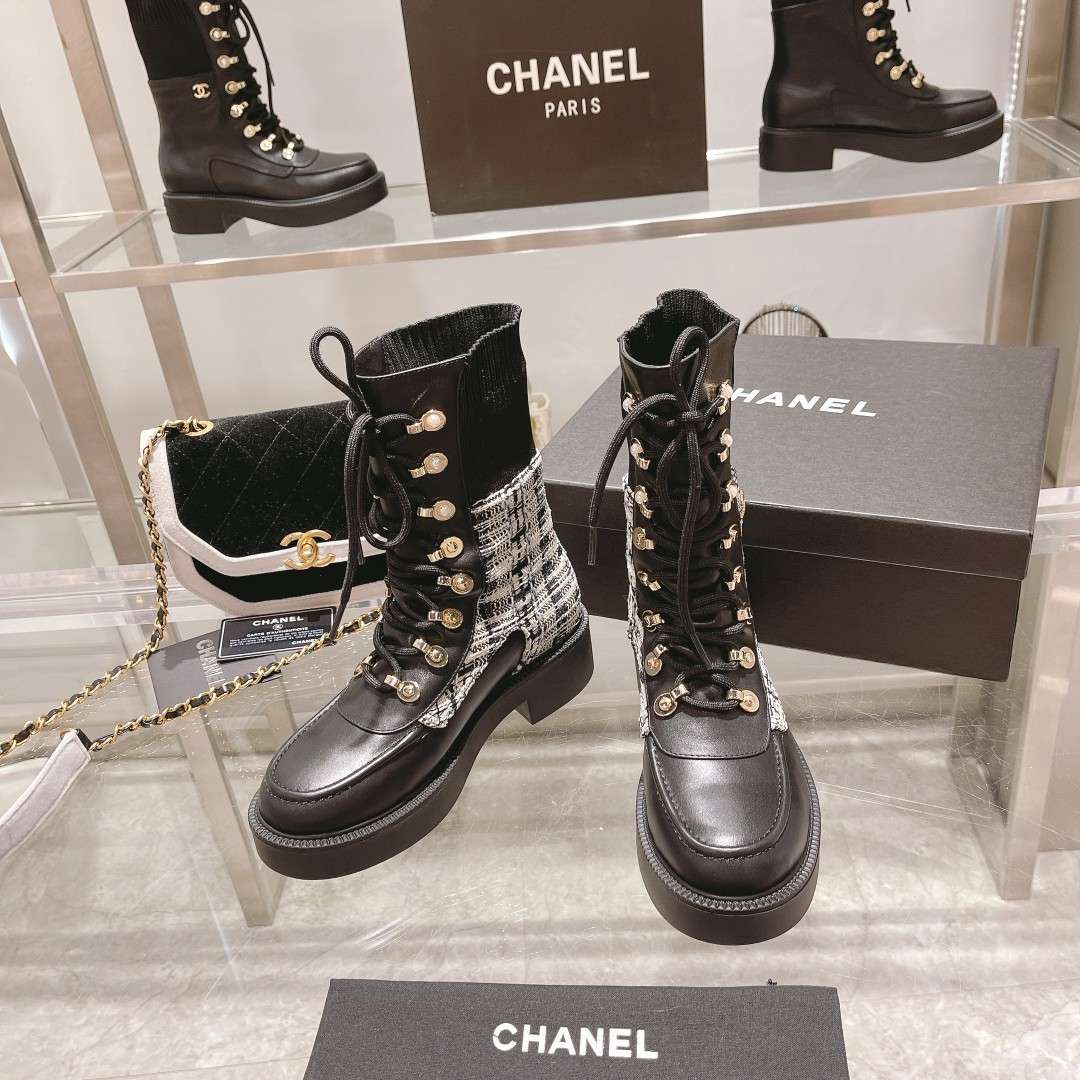 Ch**el Short Boots Black For Women