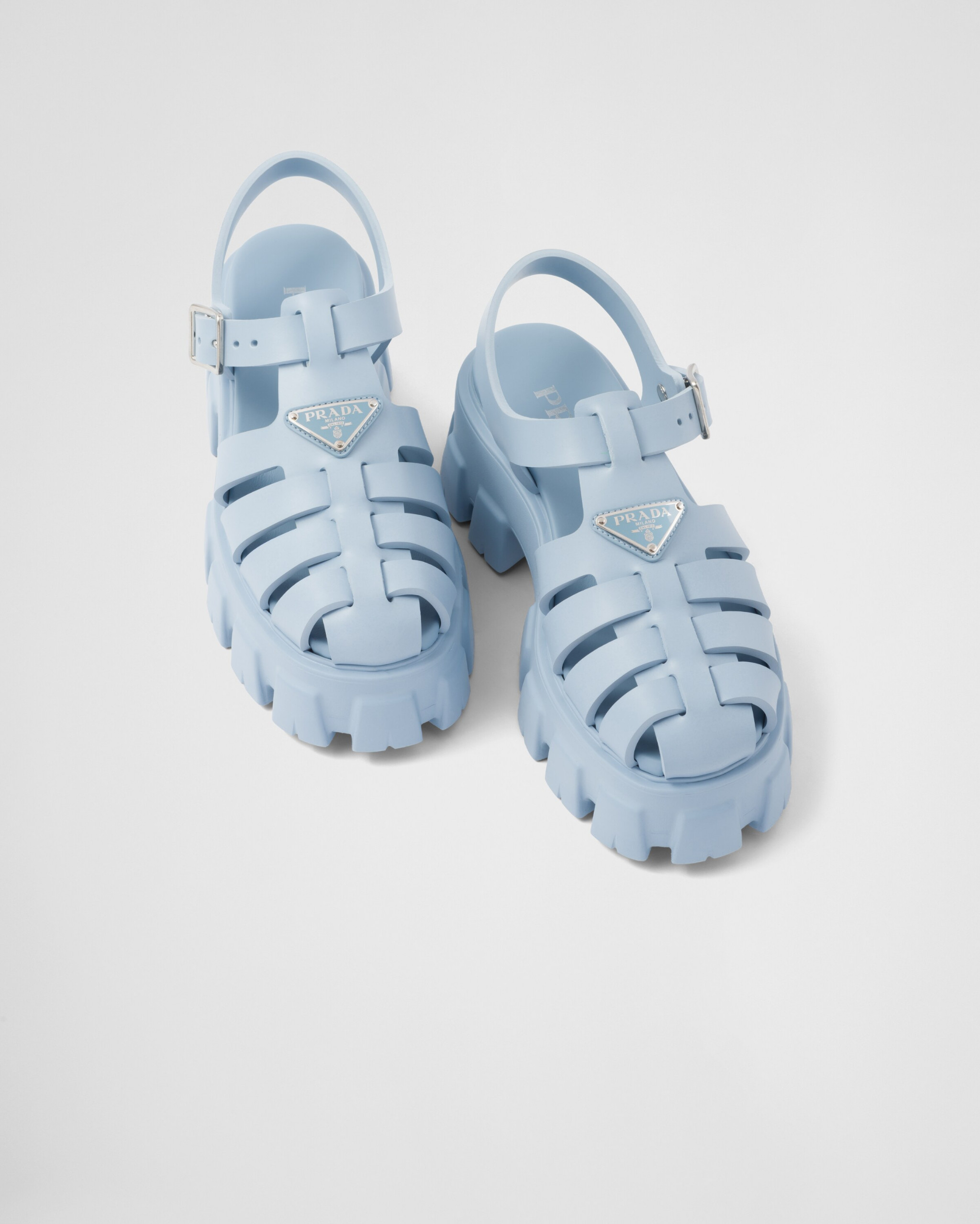 Foam Rubber Sandals Light Blue For Women- 1X853M_3LKK_F0012_F_055