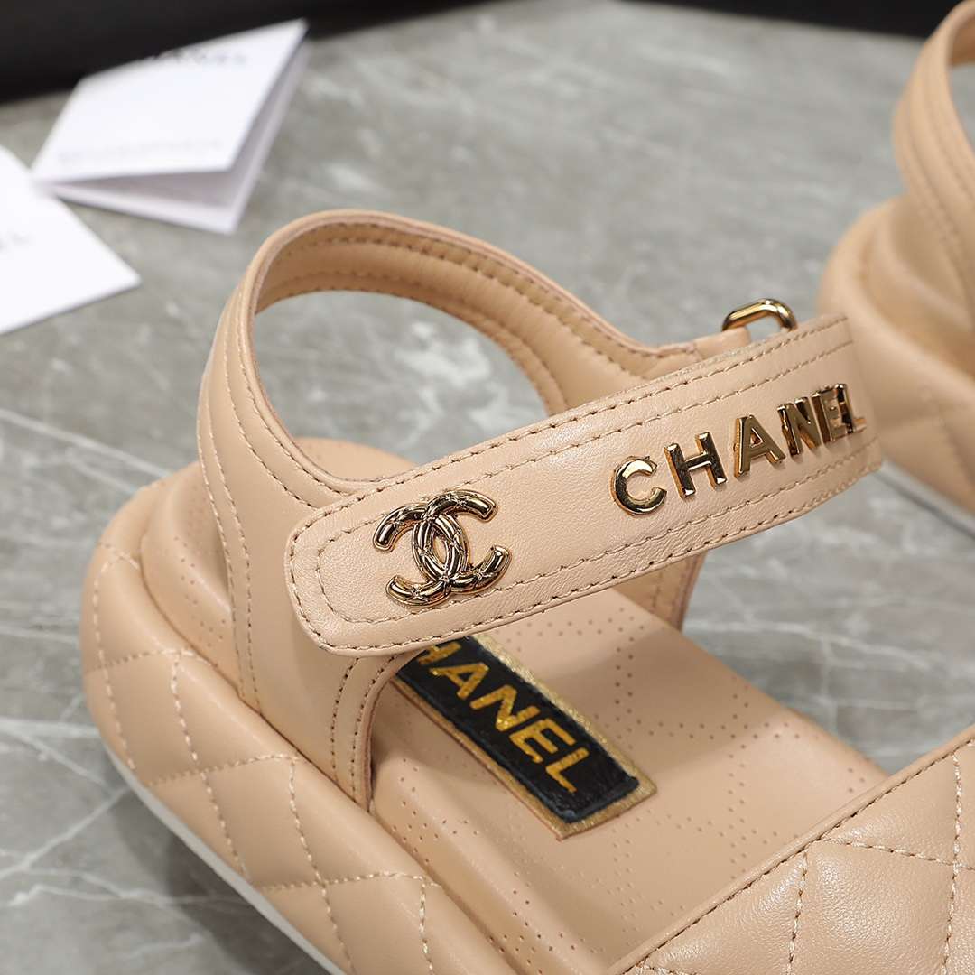 Ch**el Sandal Beige For Women