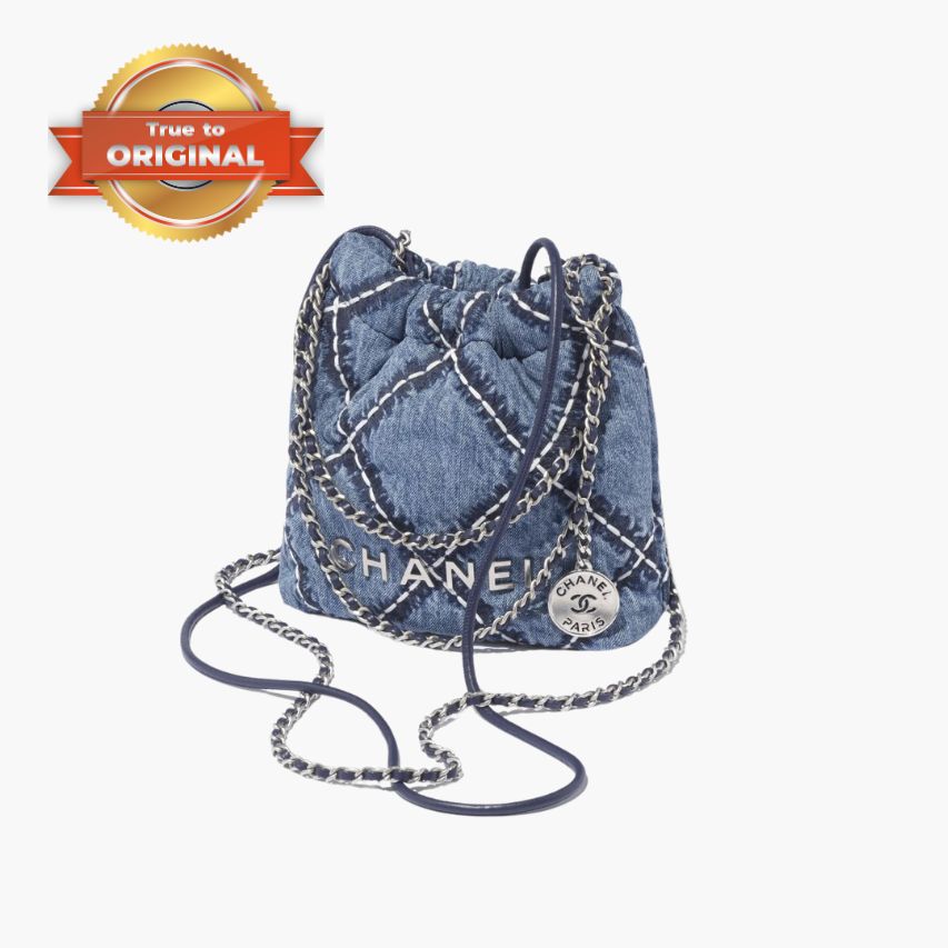 [True-to-ORIGINAL] Ch**el 22 Mini Bag Blue For Women AS3980 B15833 NW287 – 7.8 Inches/20 Cm