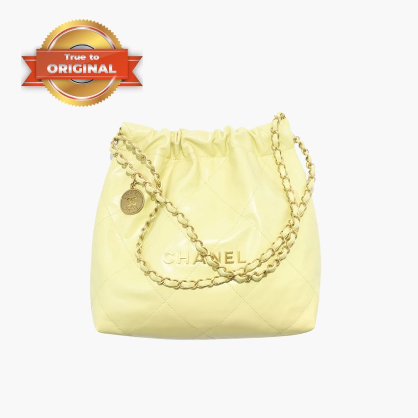 [True-to-ORIGINAL] Ch**el 22 Small Bag Yellow For Women AS3260 B08037 NS835- 14.4 Inches/ 37 Cm
