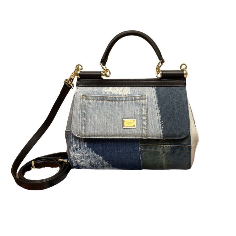 Dolce & Gabbana Large Sicily Handbag Blue For Women 11.4in/29cm